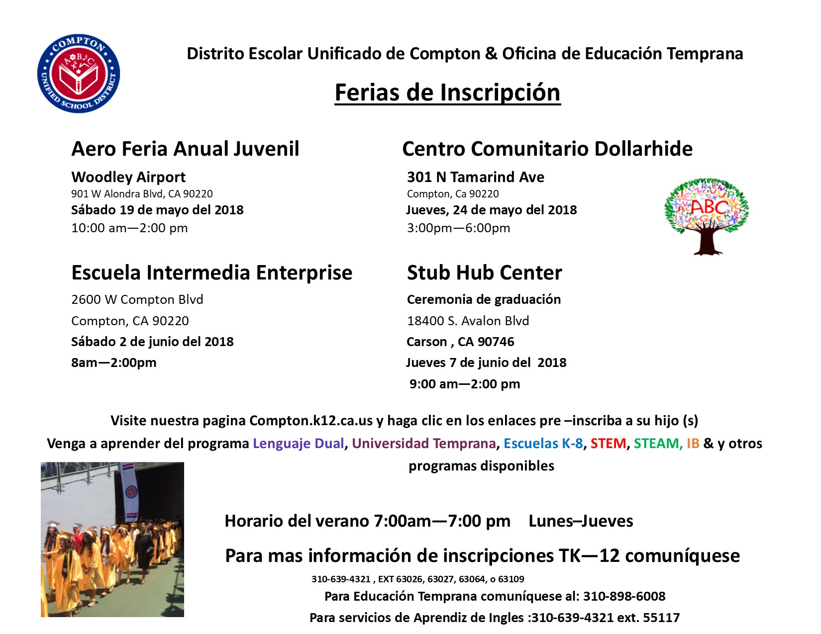 Enrollment Fair Flyer Spanish