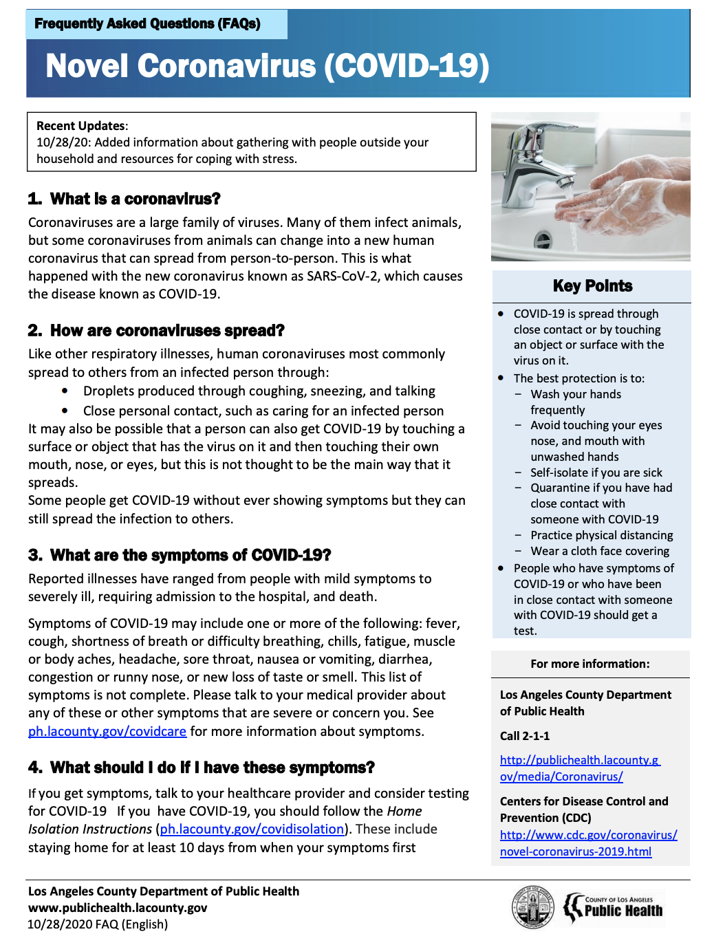 COVID-19 FAQs English  Image